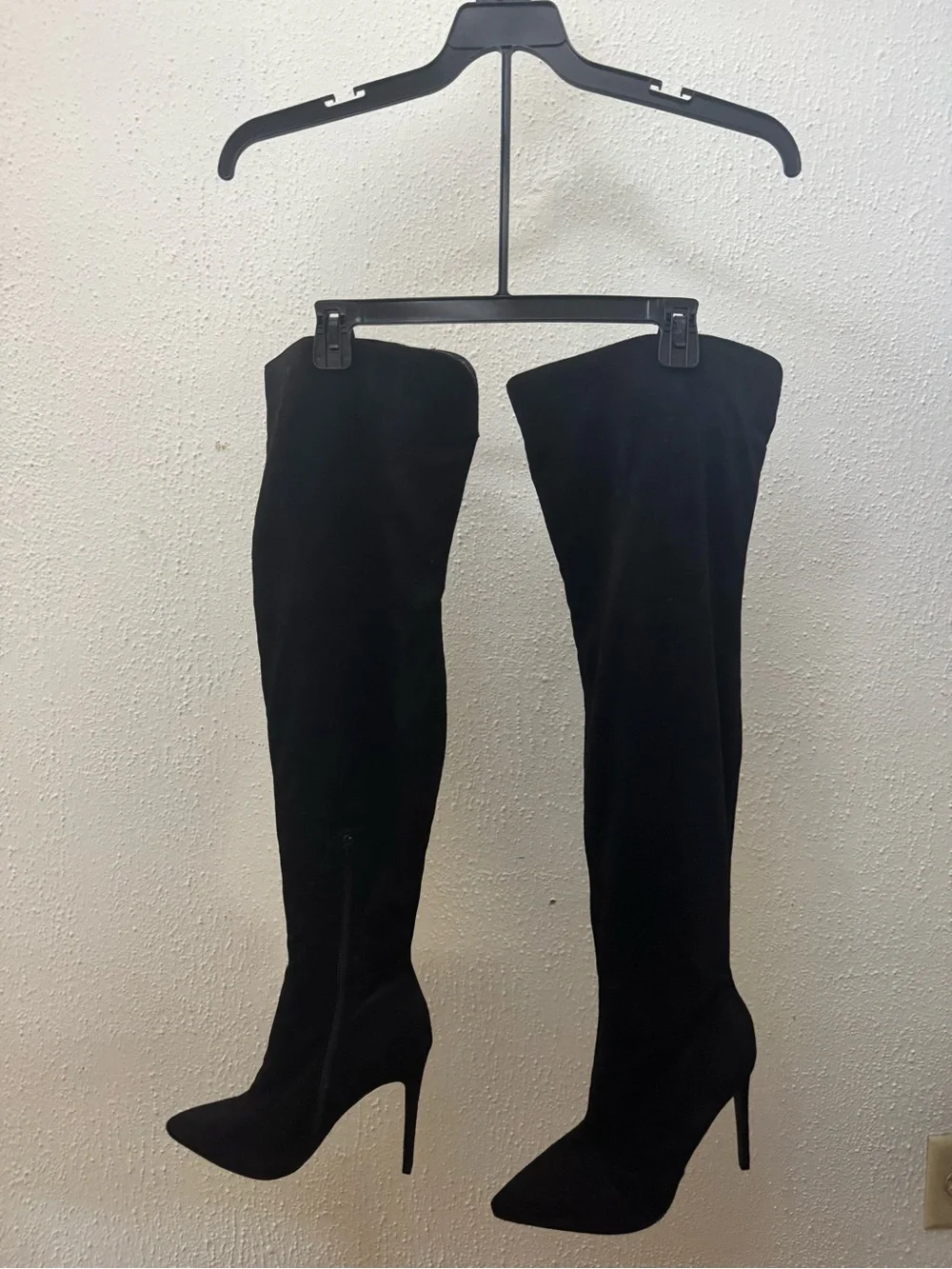 Black Over-the-Knee Stiletto Boots - Elegant Women’s Fashion